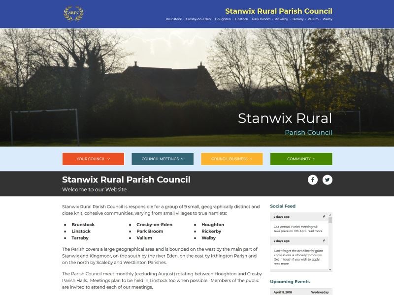 Stanwix Rural Parish Council - Stanwix Rural Parish Council is responsible for a group of 9 communities within the Carlisle Area