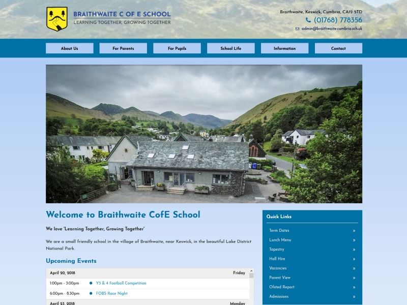 Braithwaite CofE School - Primary School in Braithwaite, Keswick