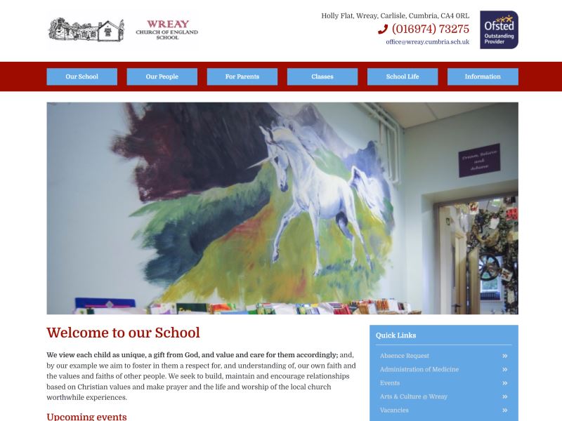 Wreay CE Primary School - Primary School in Wreay, Cumbria