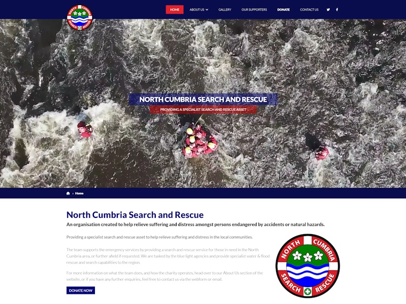 North Cumbria Search & Rescue - Providing a specialist search and rescue asset to help relieve suffering and distress in the local communities. 