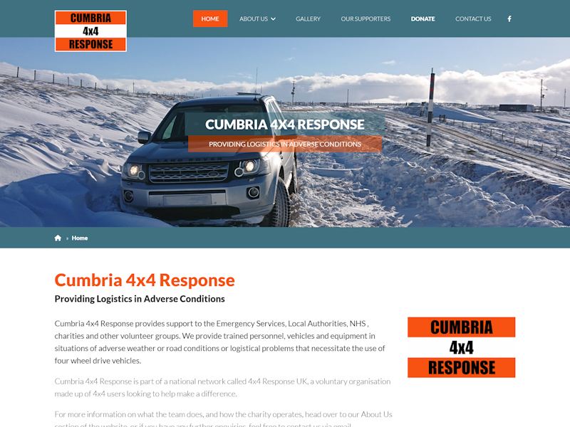 Cumbria 4x4 Response - Providing Logistics in Adverse Conditions