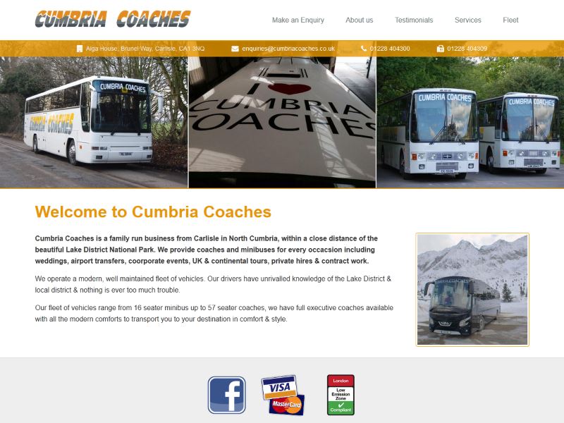 Cumbria Coaches - Coach hire company based in Carlisle, Cumbria.