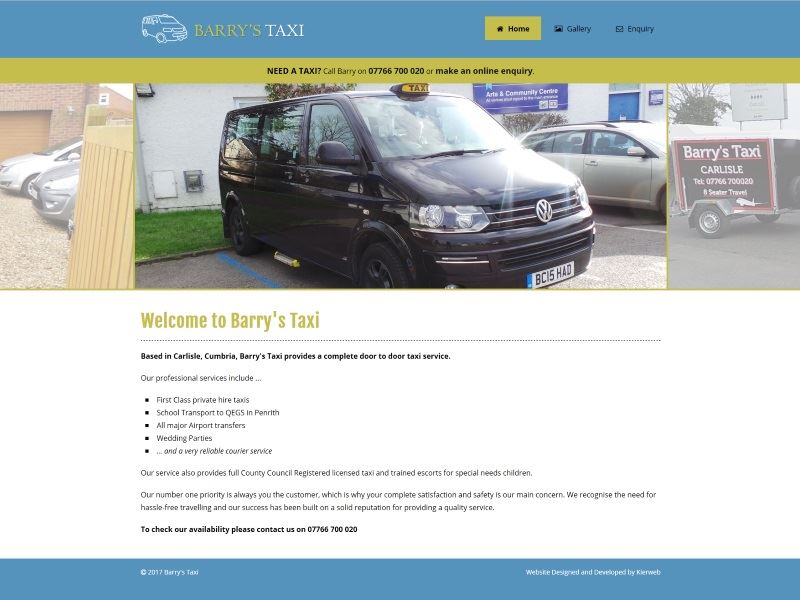 Barry's Taxi - Barry's Taxi provides a complete door to door taxi service.