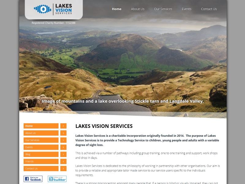 Lakes Vision Services - Providing Technology Services to children, young people and adults with a variable degree of sight loss.